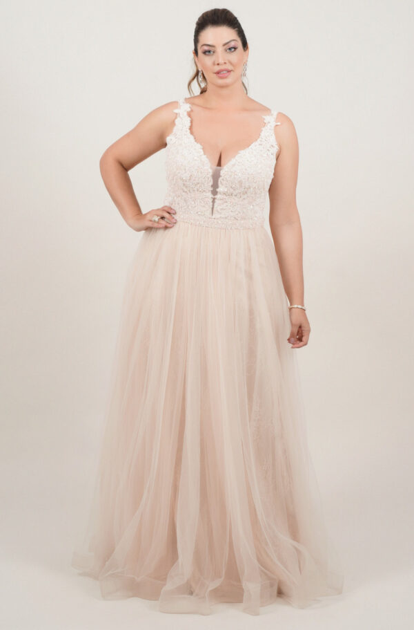 1265 - Vestido Importado busto de paete e saia de tule rodada - 40 42 44 - Dourado