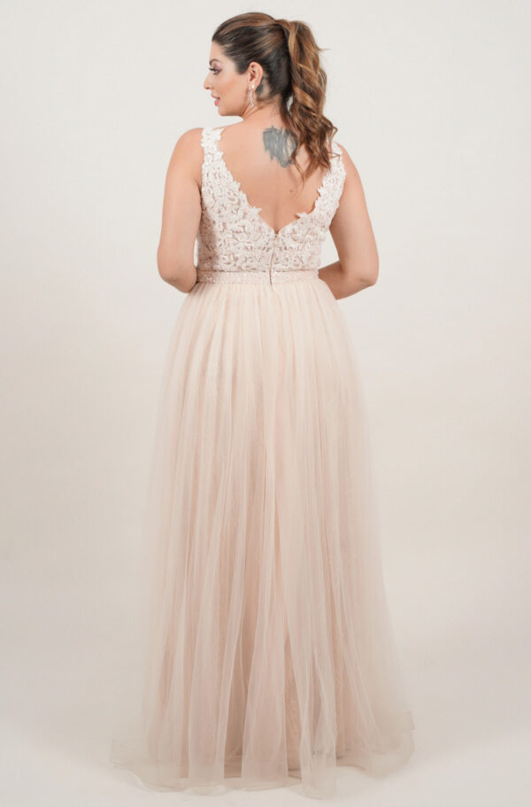 1265 - Vestido Importado busto de paete e saia de tule rodada - 40 42 44 - Dourado - Image 4