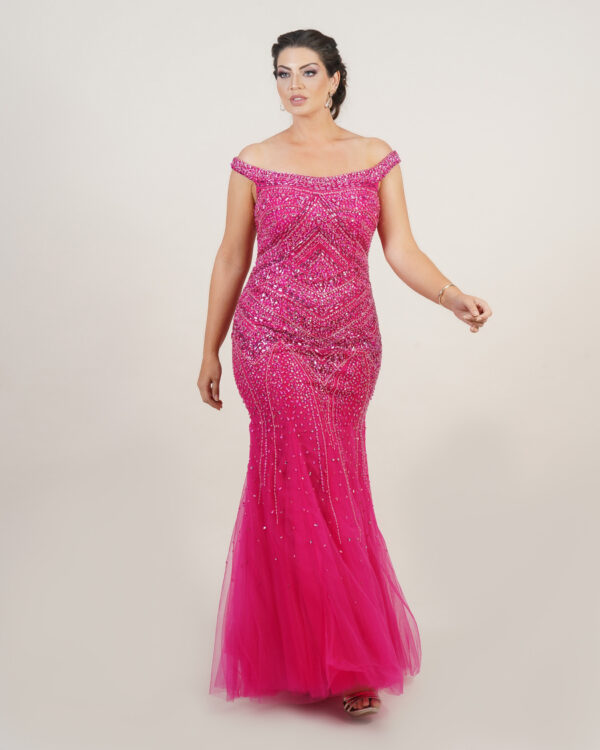 1526 - Vestido Lola Importado bordado ombro a ombro - 36 38 40 - Pink - Image 3