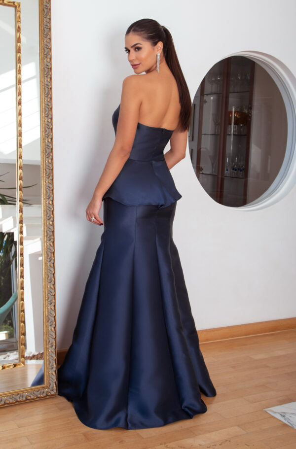 5804 - Vestido Palmer Zibeline tqc, detalhe cintura e saia sereia - 36 38 40 - Marinho - Image 5
