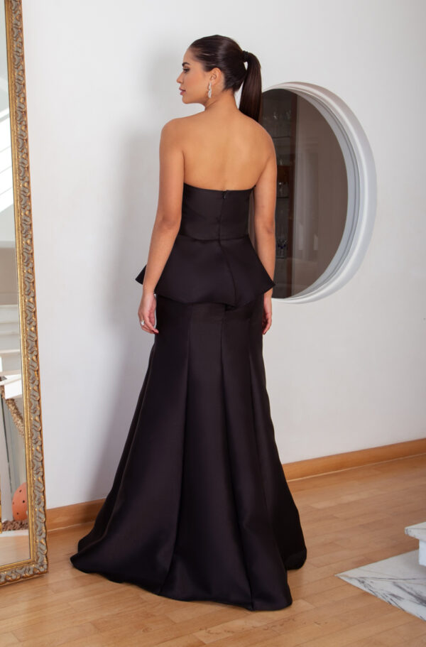 5804 - Vestido Palmer Zibeline tqc, detalhe cintura e saia sereia - 36 38 40 - Preto - Image 5