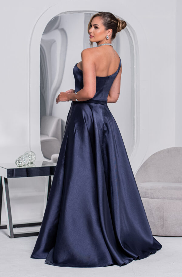 5794 - Vestido Alette Zibeline um ombro e saia rodada - 36 38 40 42 - Marinho - Image 4