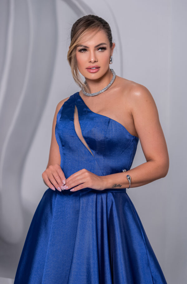 5794 - Vestido Alette Zibeline um ombro e saia rodada - 36 38 40 42 - Royal - Image 2