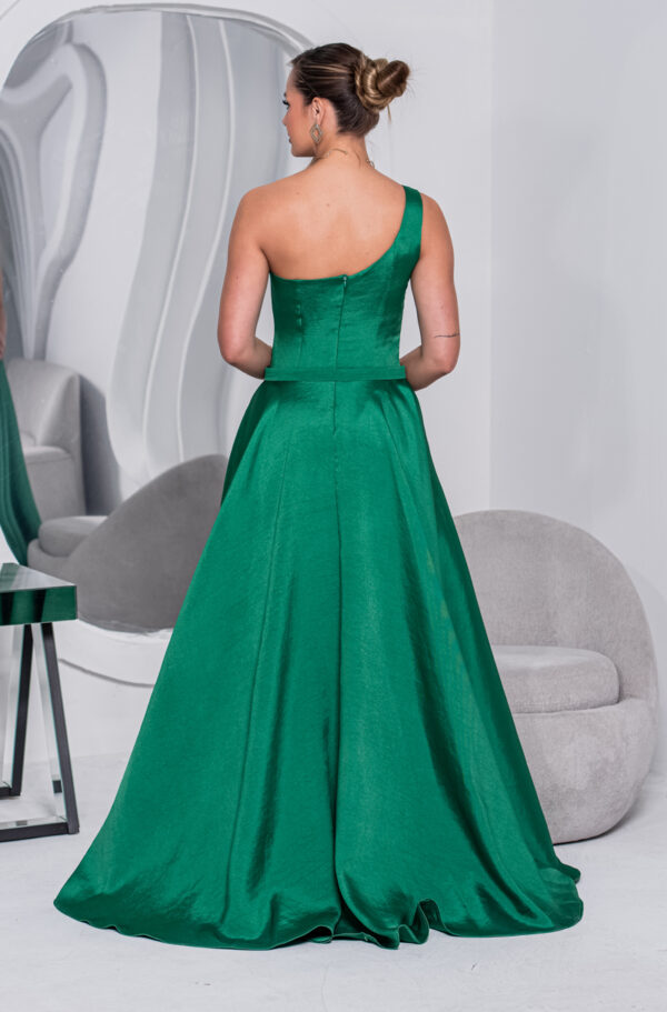 5794 - Vestido Alette Zibeline um ombro e saia rodada - 36 38 40 42 - Verde - Image 4